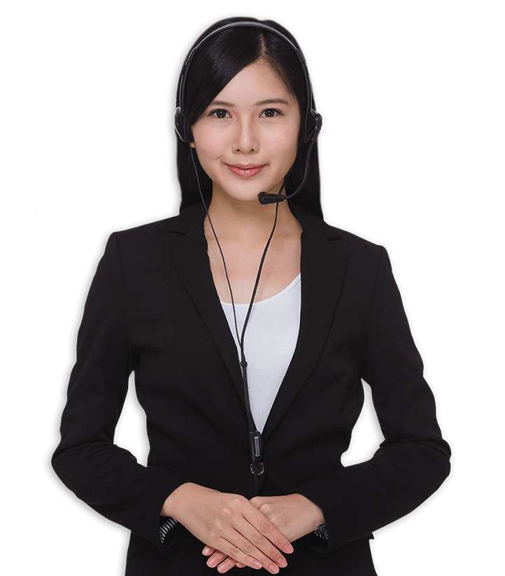 Professional customer support representative wearing a headset, ready to assist clients.